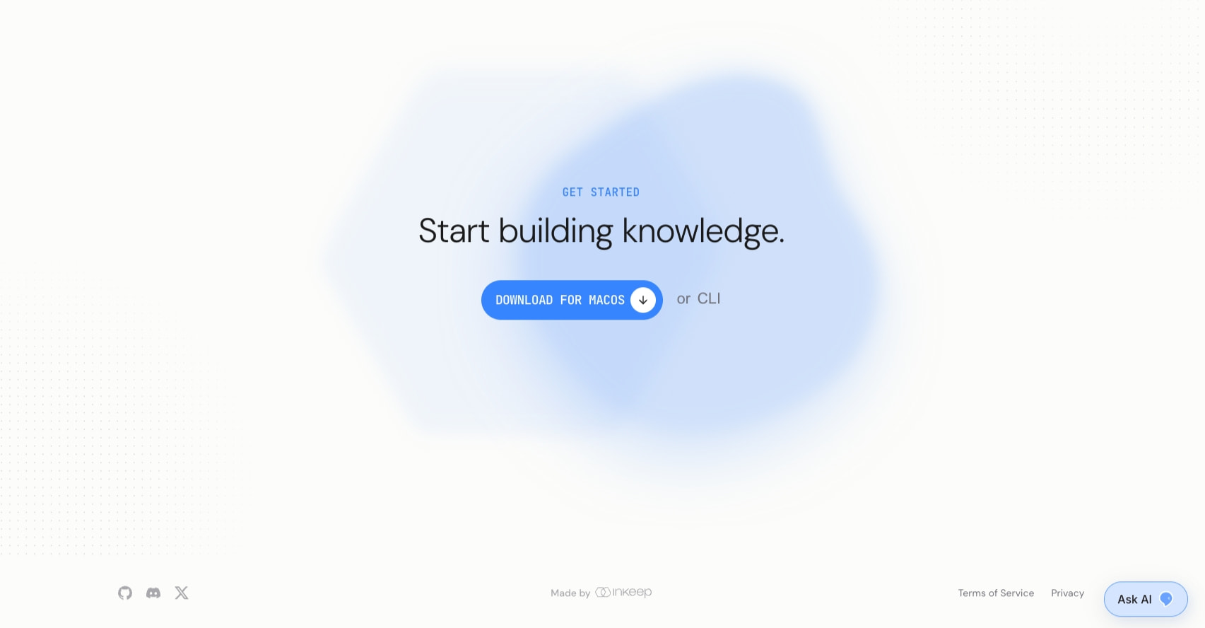 OpenKnowledge — Beautiful, AI-native markdown editor. captured website design