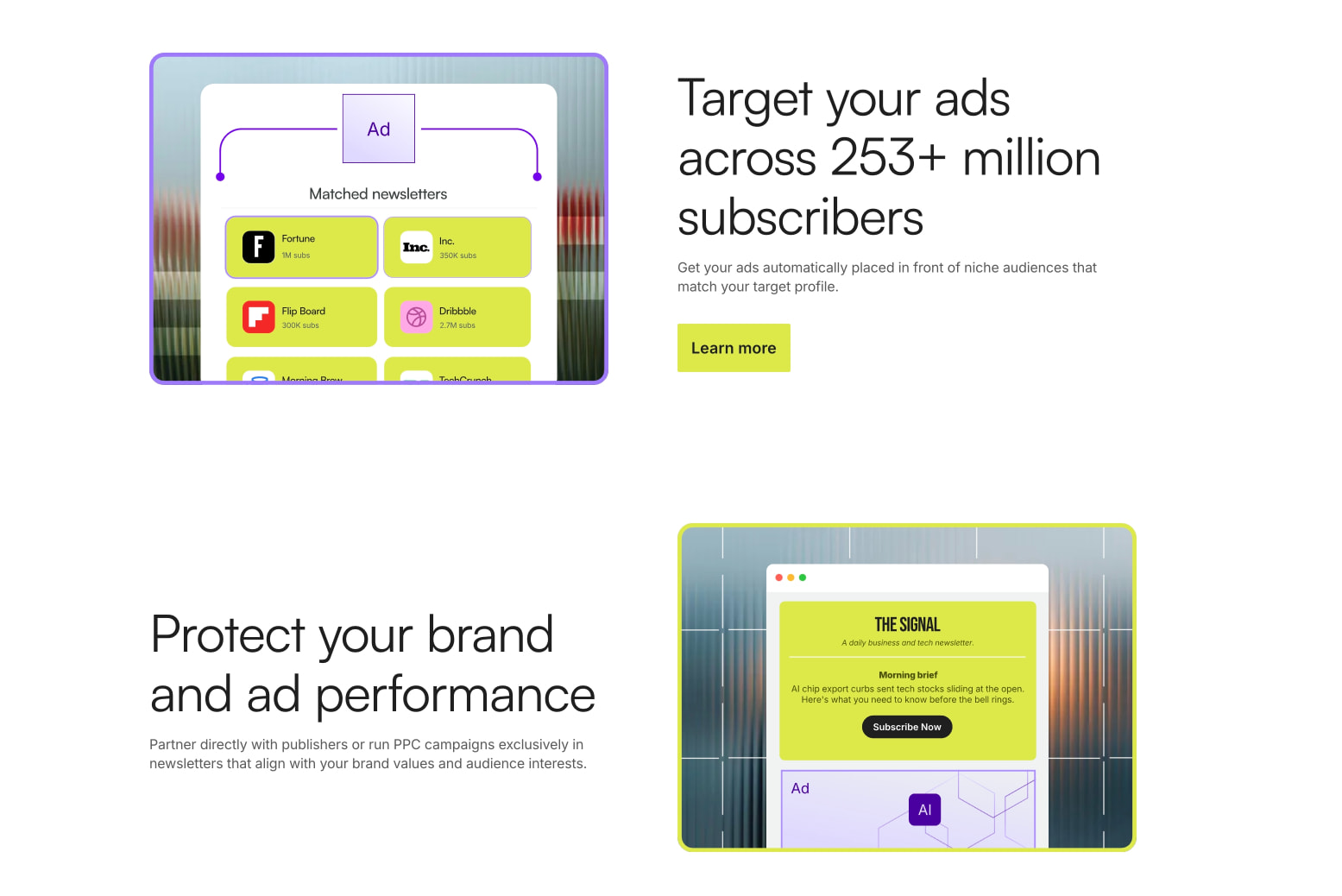 The World’s Largest Newsletter Ad Network | Paved captured website design
