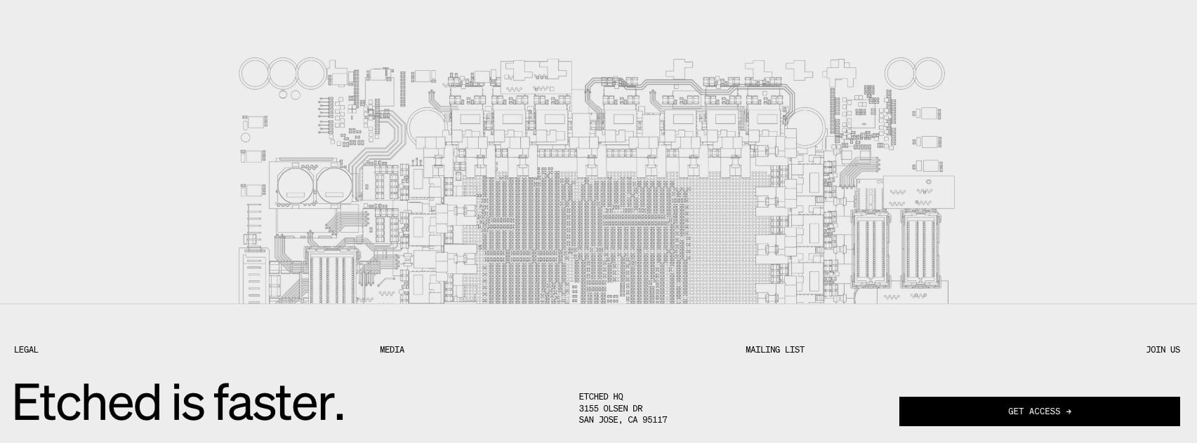 Etched captured website design