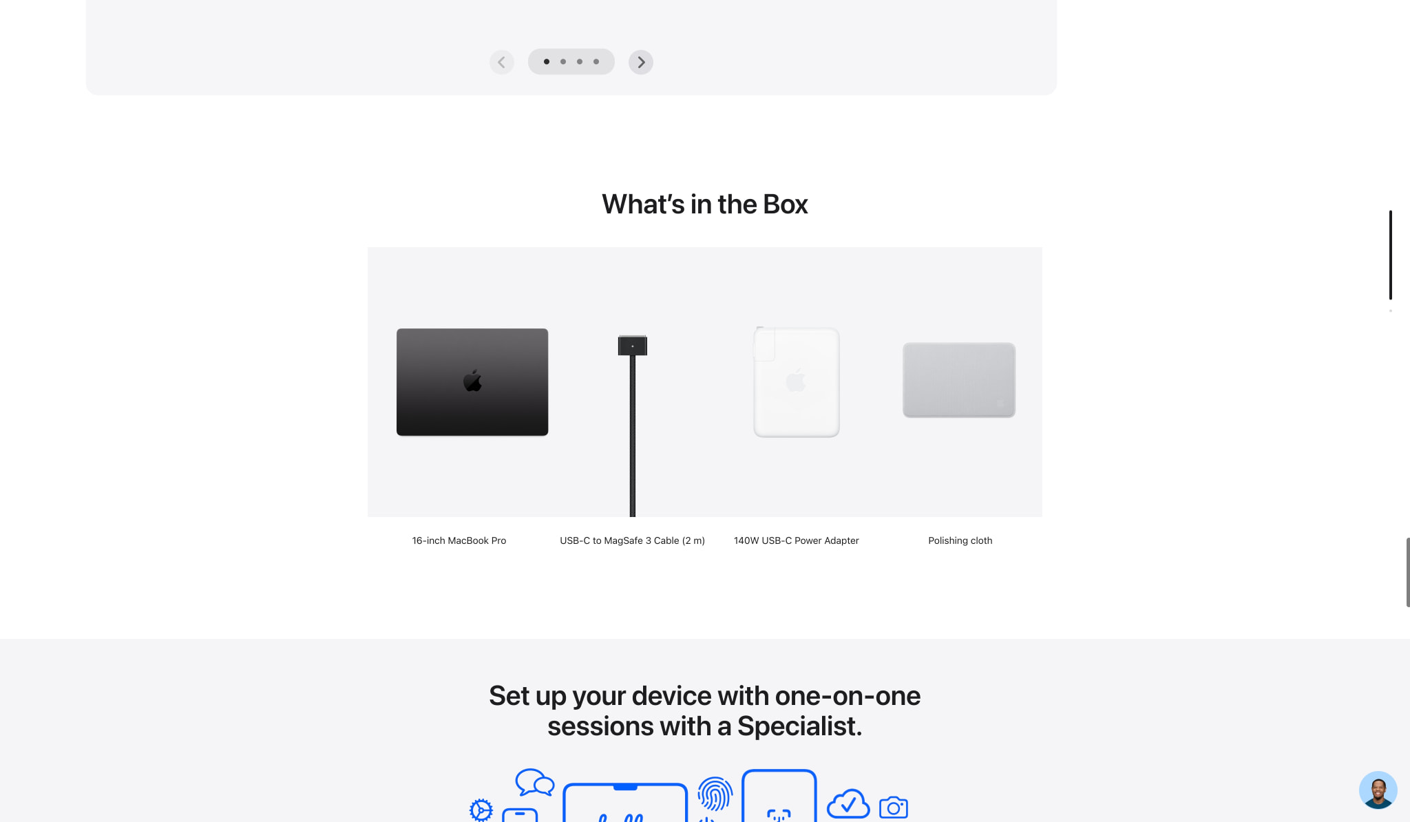 Buy MacBook Pro, 16-inch, M5 Max Chip, 18-core CPU, 40-core GPU, Space Black, Nano-texture display, 48GB memory, 4TB storage - Apple captured website design