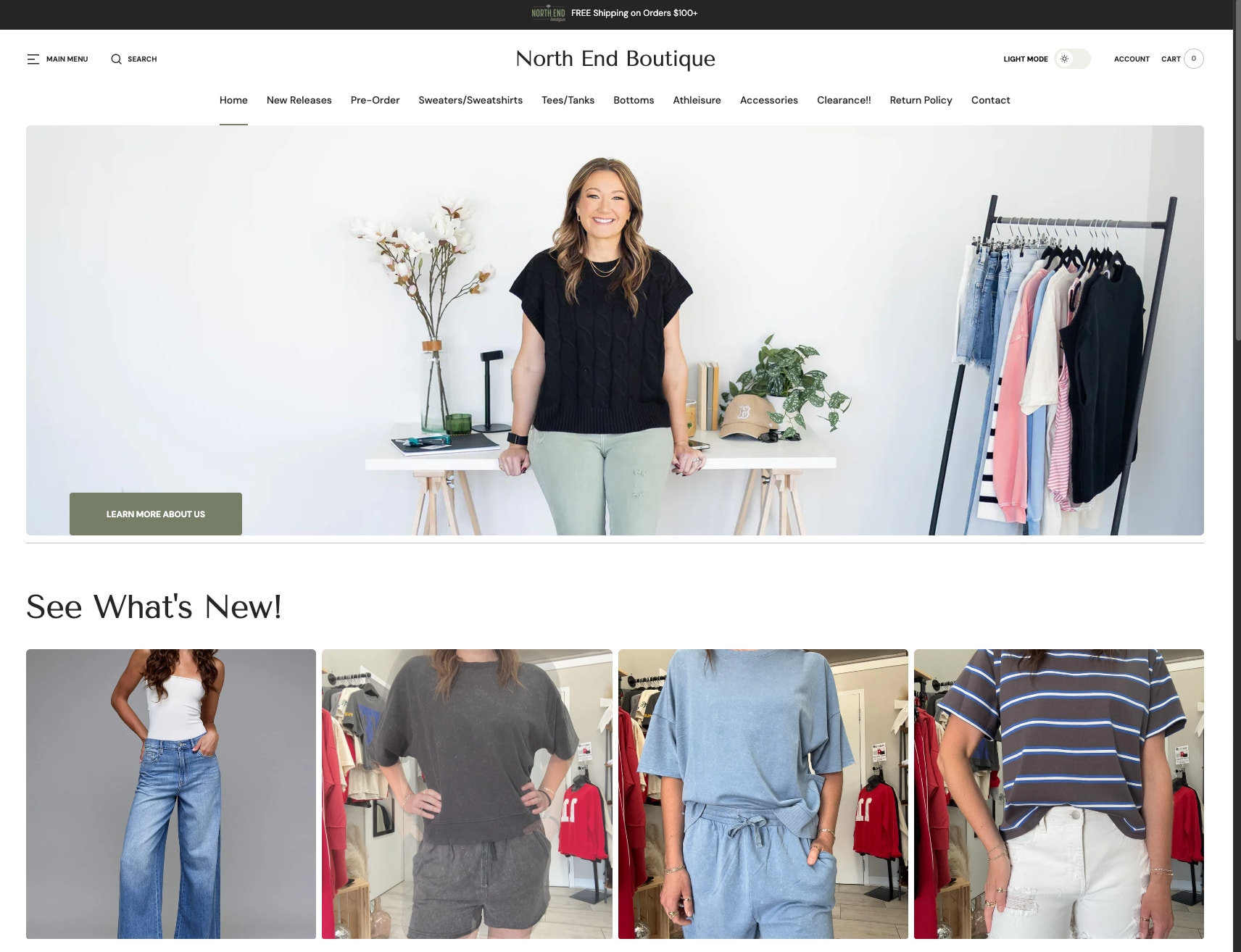 North End Boutique - Women's Clothing & Accessories Boutique captured website design
