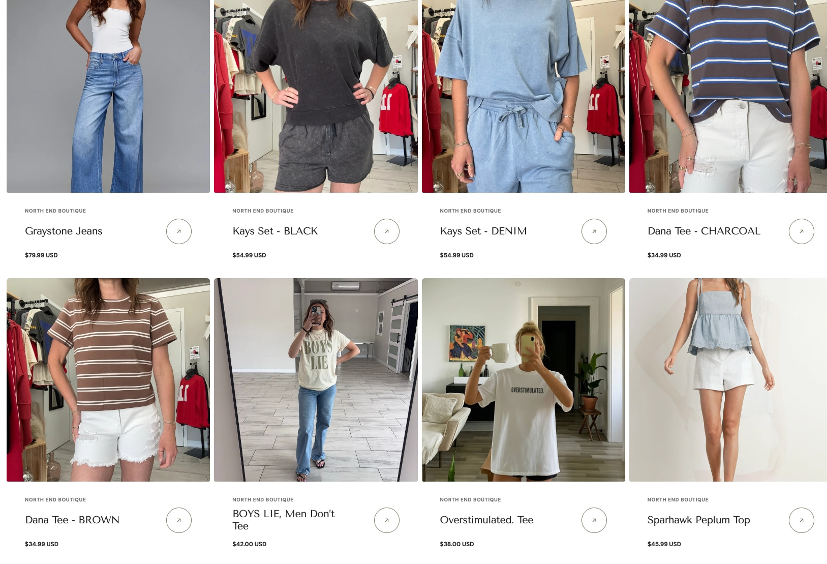 North End Boutique - Women's Clothing & Accessories Boutique captured website design