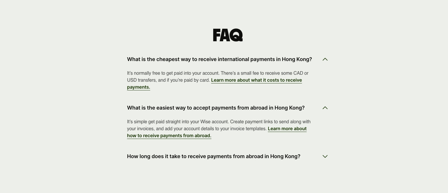 Receive international payments | Accept payments from overseas - Wise captured website design
