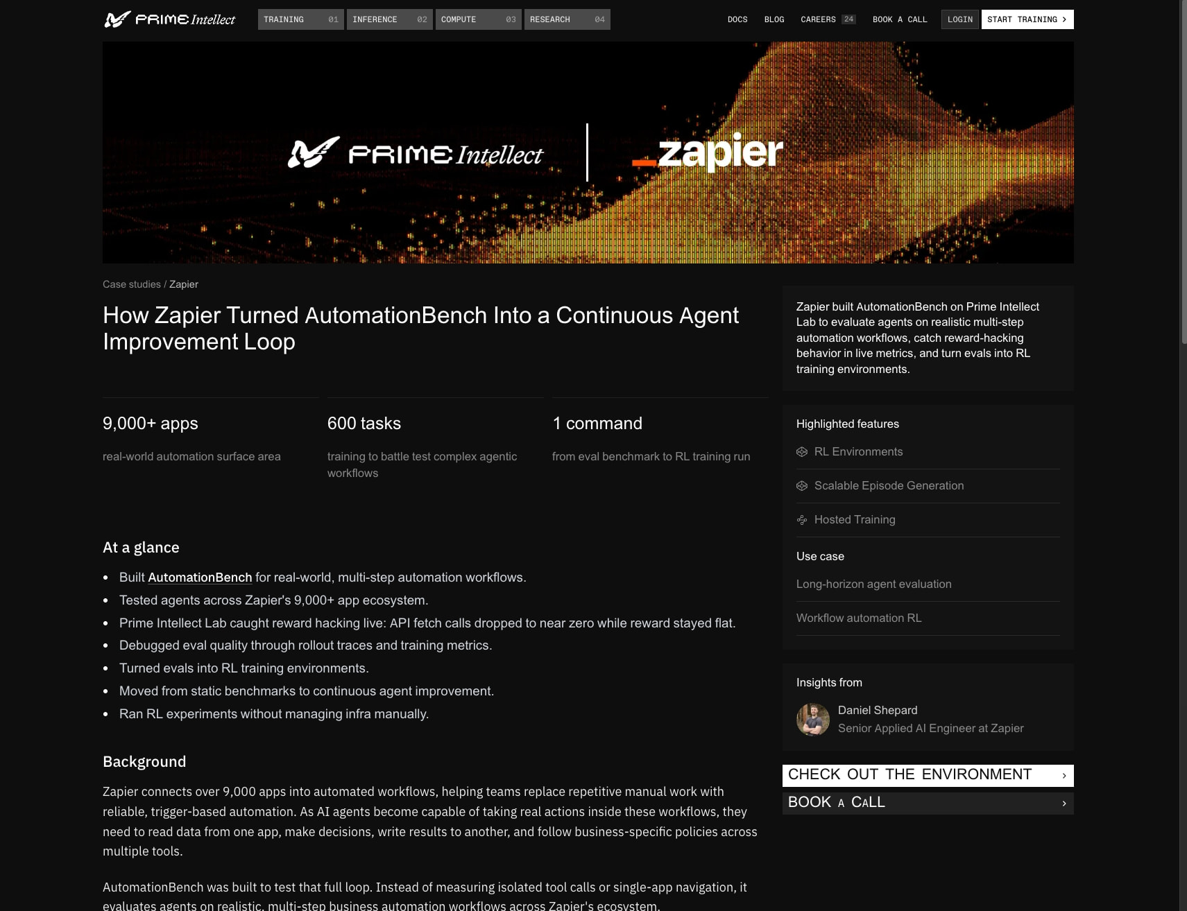 How Zapier Turned AutomationBench Into a Continuous Agent Improvement Loop captured website design