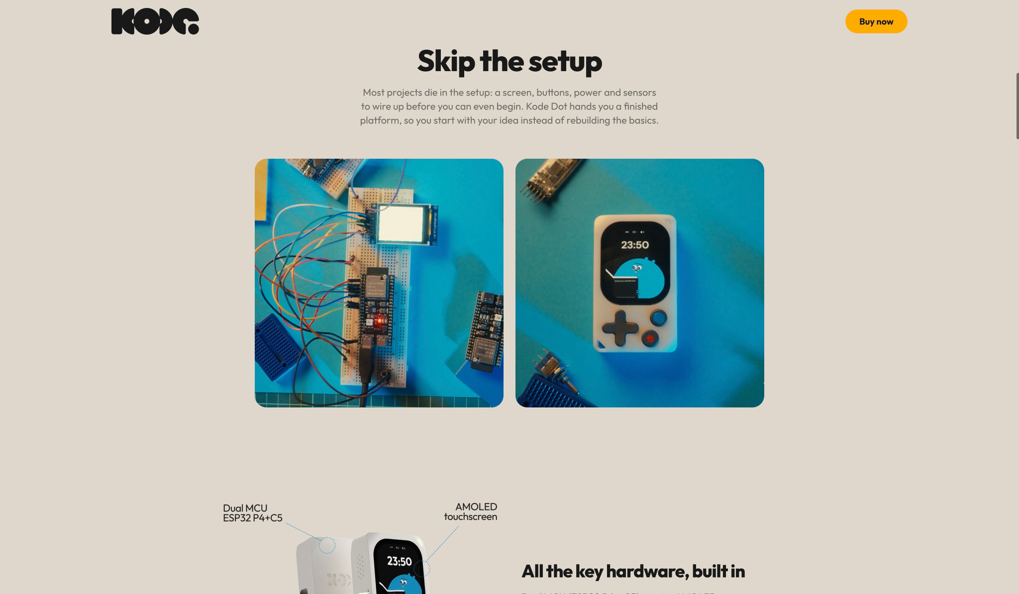Kode Dot — The all-in-one pocket-size maker device captured website design
