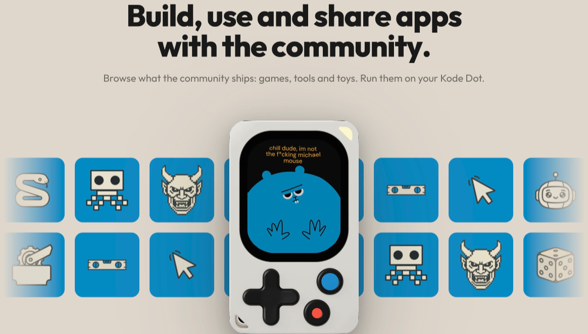 Kode Dot — The all-in-one pocket-size maker device captured website design
